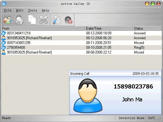 Active Caller ID software